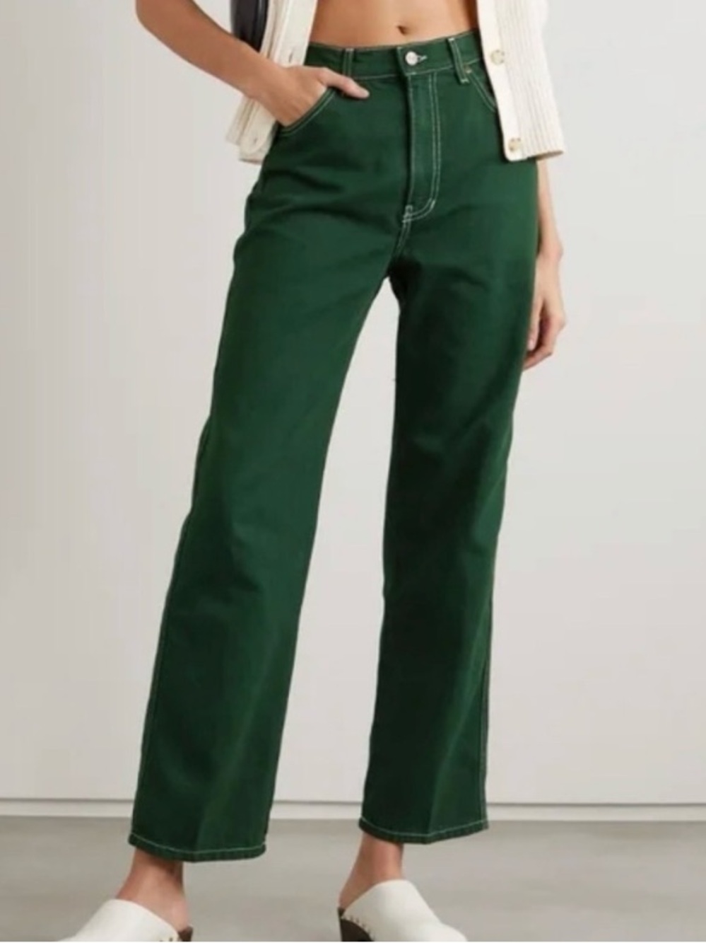Reformation jeans cowboy high-rise straight leg jeans in emerald green size 25
